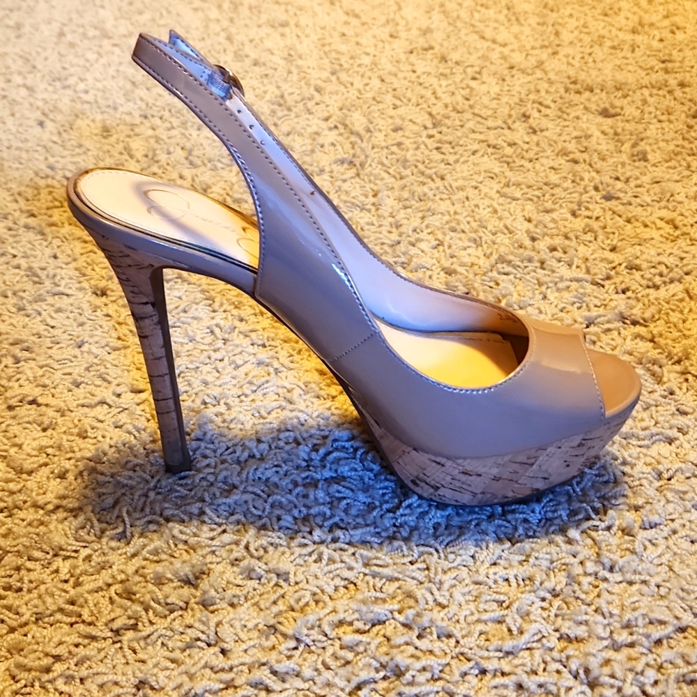 Jessica Simpson Tacey Platform Dress Sandal, Nude, 7.5
